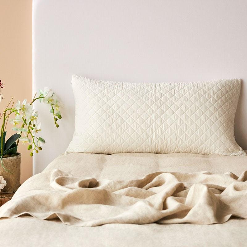 Cotton Quilted King Pillow Protector. From $49.00. Available at George Street Linen