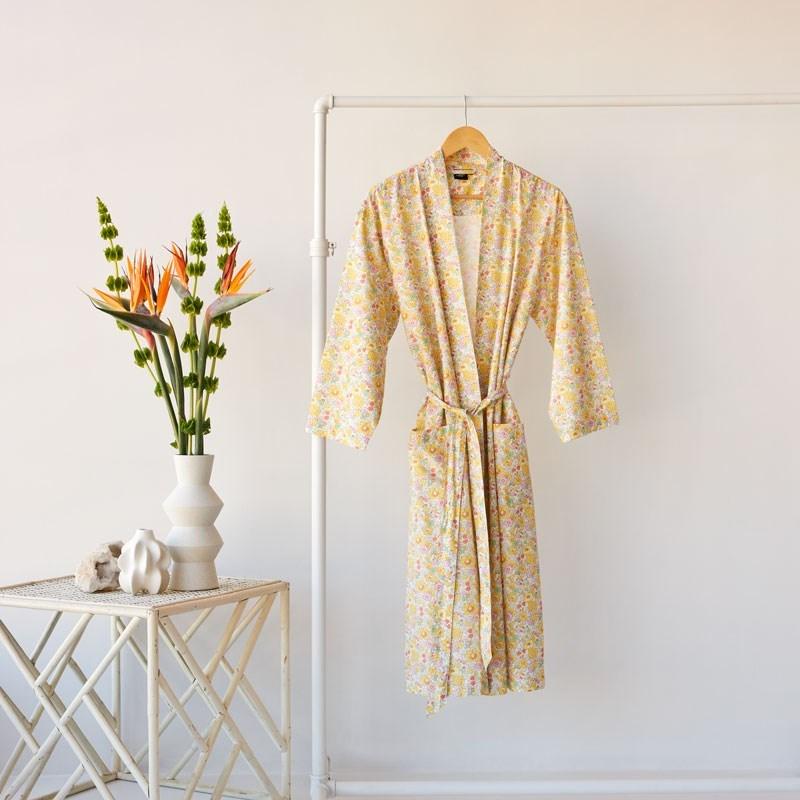 Cotton Printed Bathrobe Made With Liberty Fabric