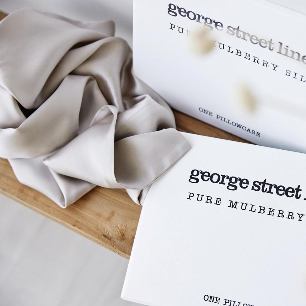 Mulberry Silk Pillowcase. From $89.95. Available at George Street Linen