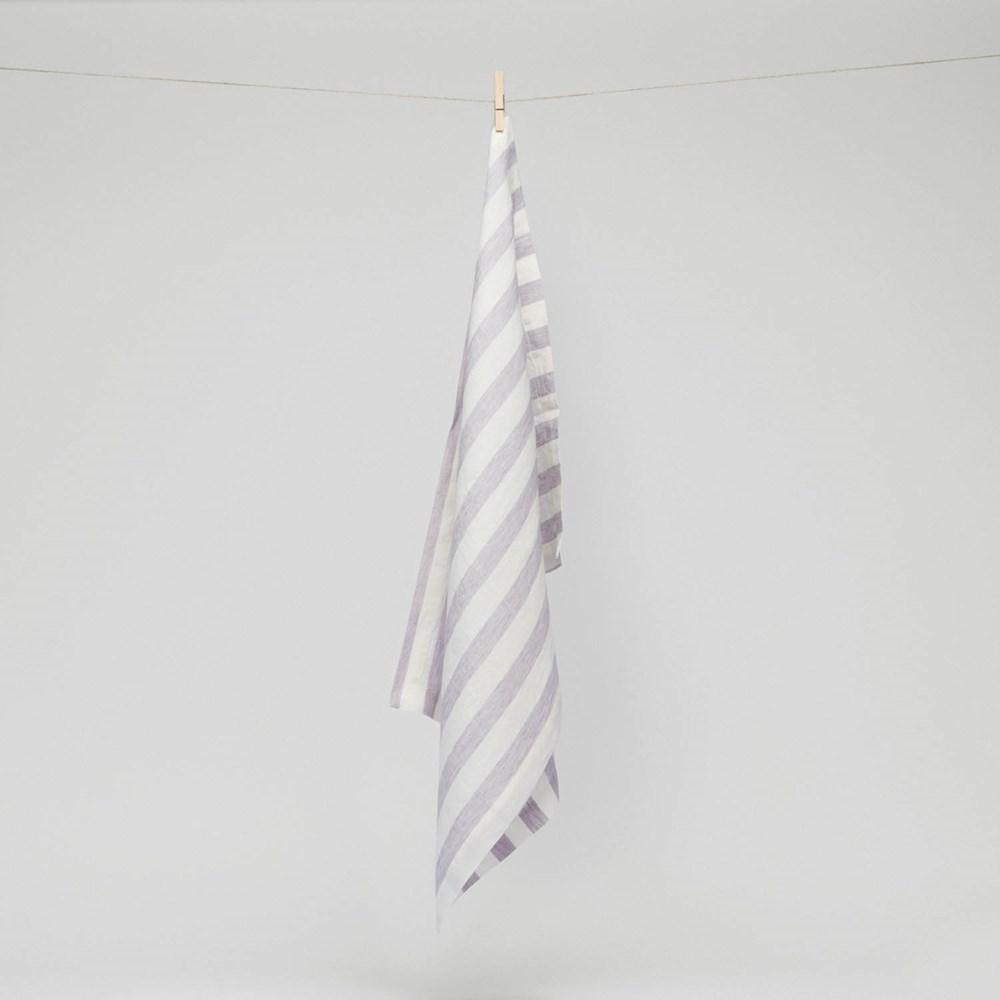 Pure Linen Stripe Tea Towel