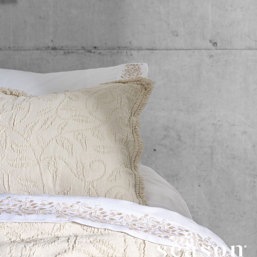 Portuguese Butirir Cotton Jacquard Pillowcase. From $89.00. Available at George Street Linen