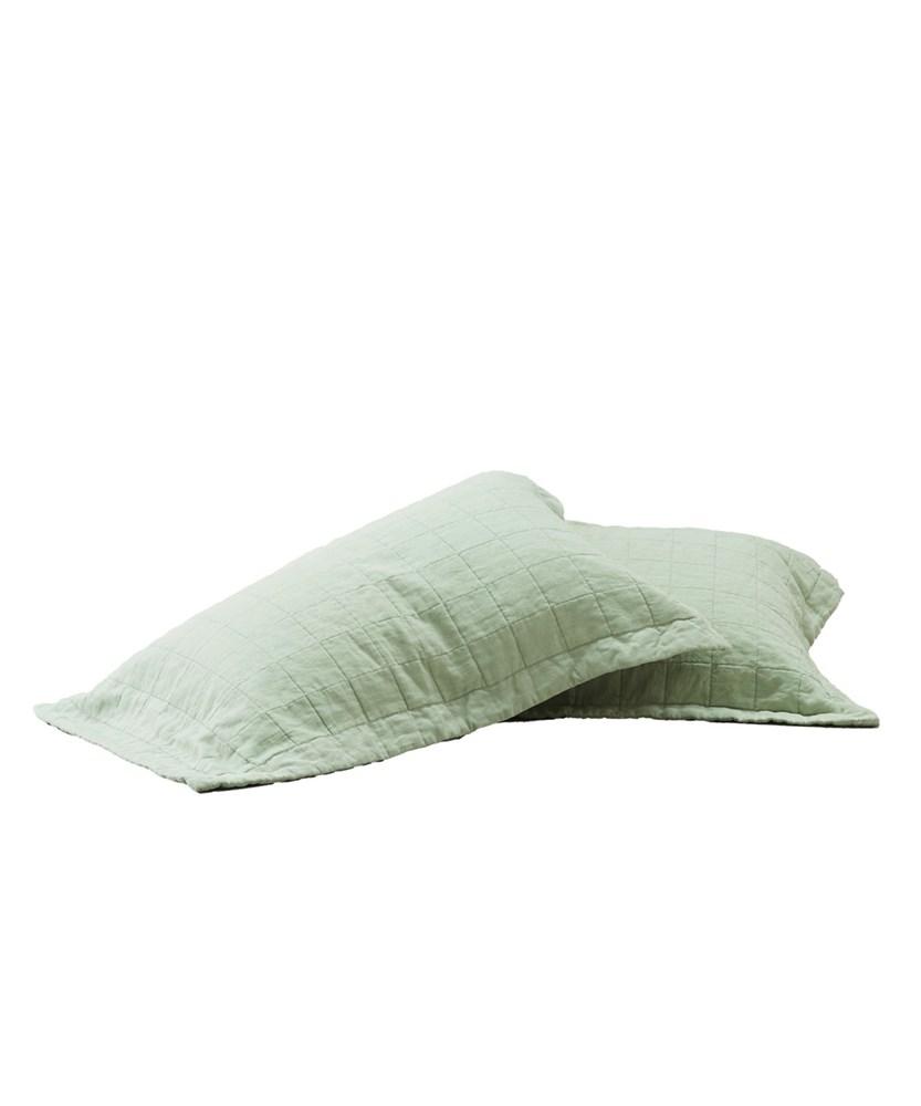 Pure Linen Quilted Pillowcase. From $149.00. Available at George Street Linen