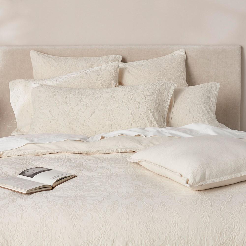 Isabella Cotton Damask Pillowcase. From $59.95. Available at George Street Linen