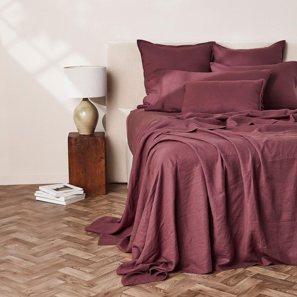 Pure Linen Fitted Sheet. From $219.95. Available at George Street Linen