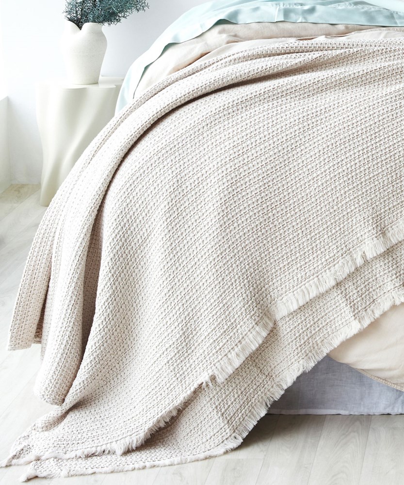 Lisboa Waffle Blanket. From $299.00. Available at George Street Linen