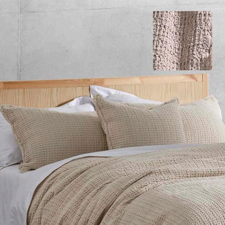 Portuguese Nasa Cotton Waffle Standard Pillowcase Each. From $89.00. Available at George Street Linen