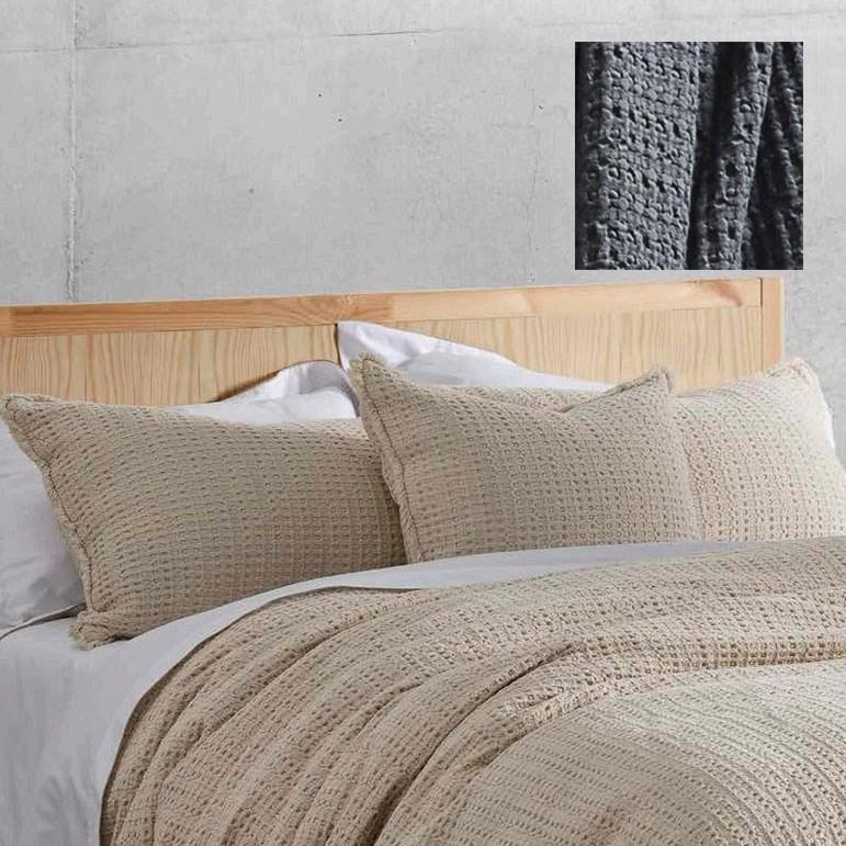 Portuguese Nasa Cotton Waffle Standard Pillowcase Each. From $89.00. Available at George Street Linen