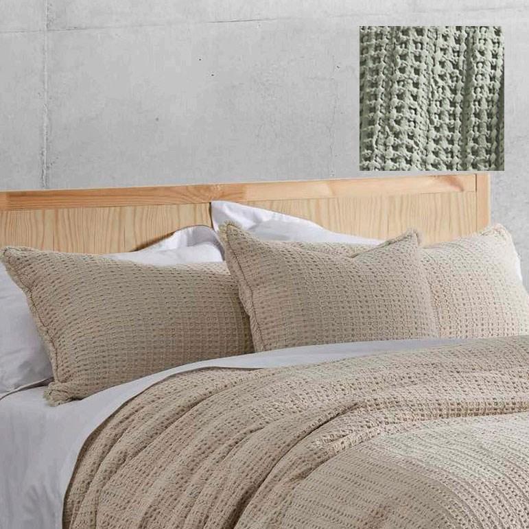 Portuguese Nasa Cotton Waffle Standard Pillowcase Each. From $89.00. Available at George Street Linen