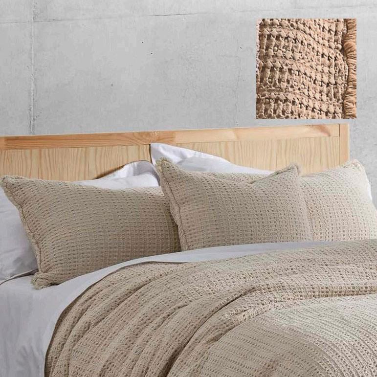 Portuguese Nasa Cotton Waffle Standard Pillowcase Each. From $89.00. Available at George Street Linen