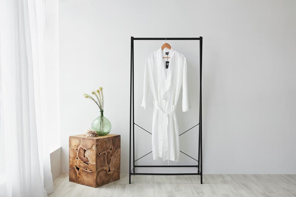 Pure Linen Bathrobe. From $139.99. Available at George Street Linen