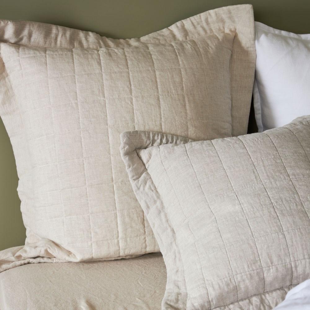 Pure Linen Quilted European Pillowcase