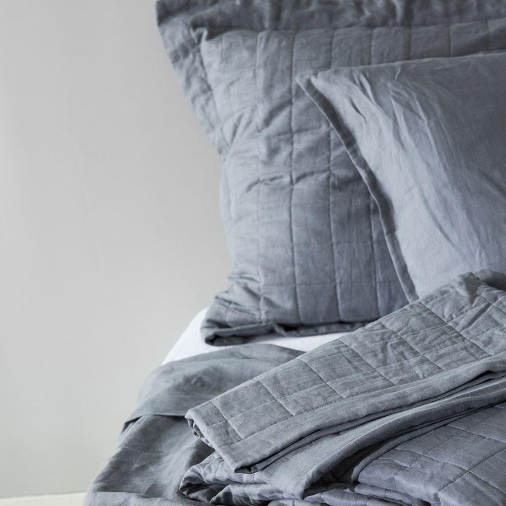 Pure Linen Quilted European Pillowcase. From $99.00. Available at George Street Linen