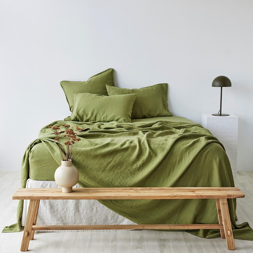 Pure Linen Fitted Sheet. From $219.00. Available at George Street Linen