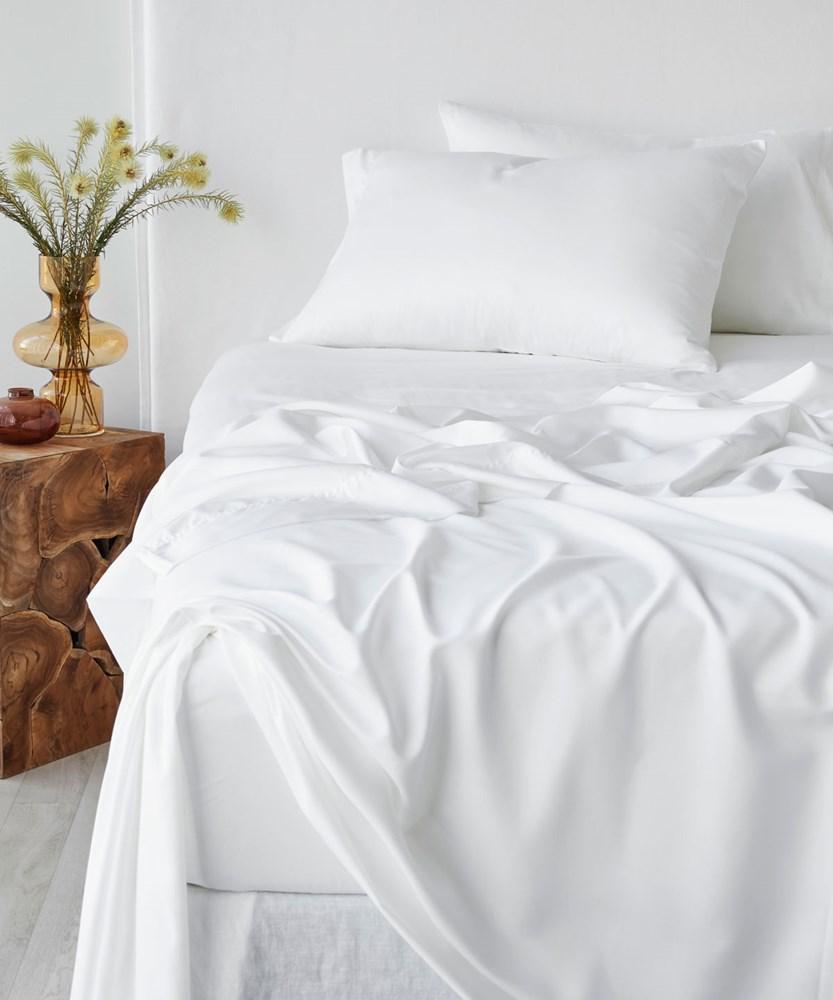 Bamboo Cotton Fitted Sheet. From $89.95. Available at George Street Linen