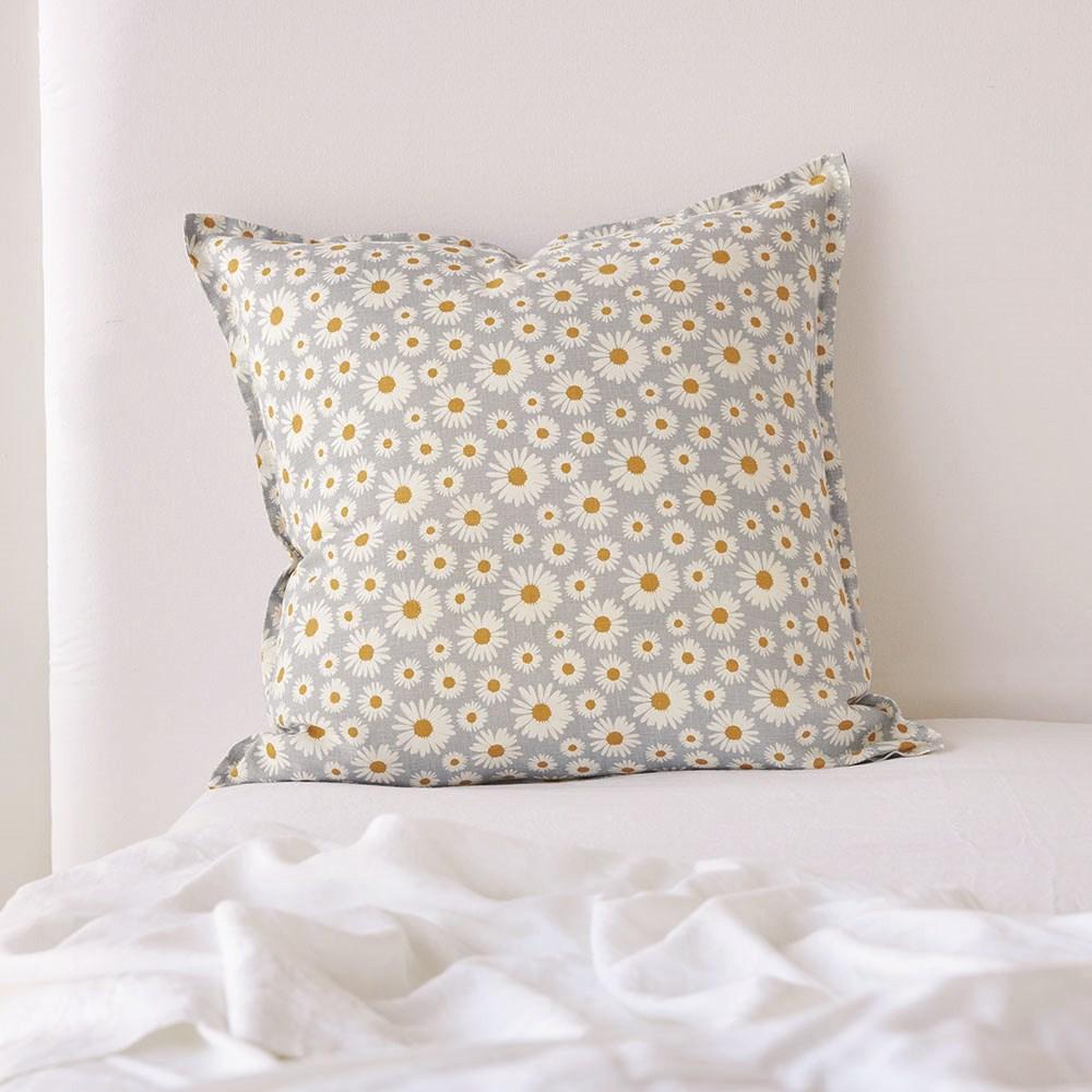 Pure Linen Printed European Pillowcase. From $89.00. Available at George Street Linen