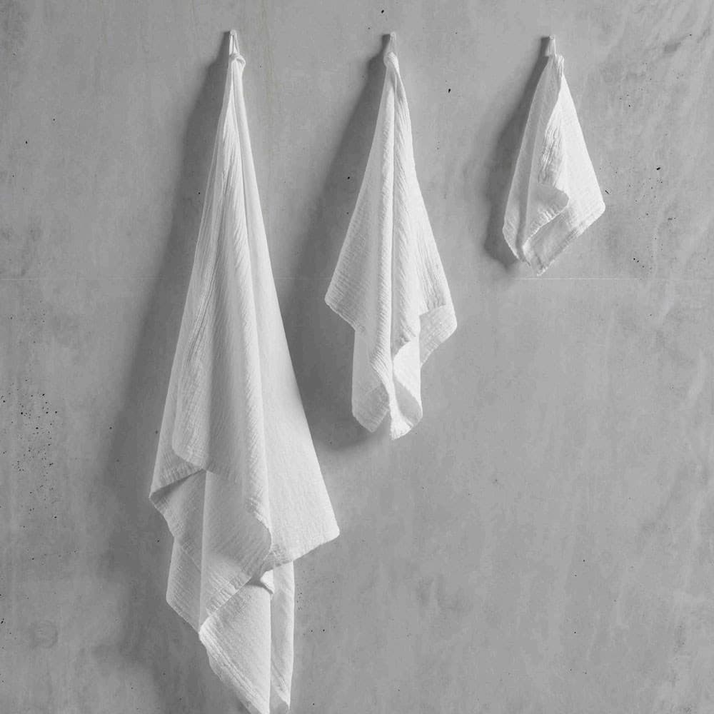 Portuguese Punto Cotton Gauze Bath Towel Pack. From $USD149.00. Available at George Street Linen