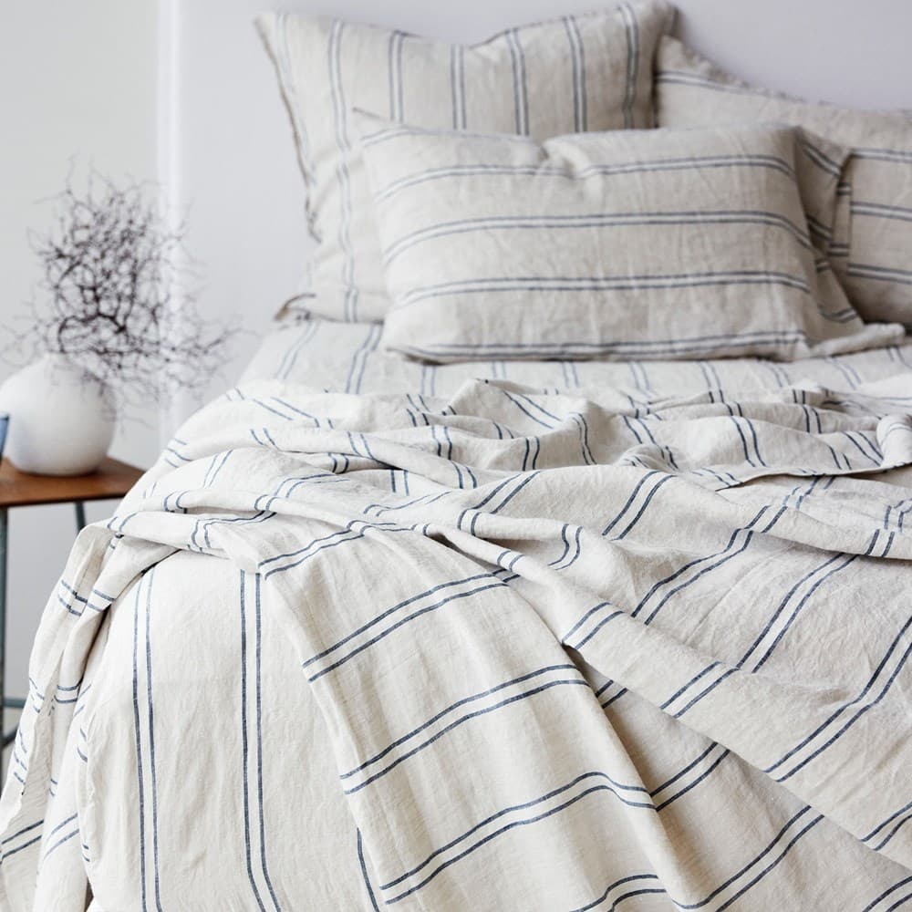 Pure Linen Fitted Sheet. From $167.97. Available at George Street Linen