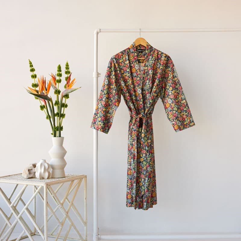 Cotton Printed Bathrobe Made With Liberty Fabric. From $USD249.00. Available at George Street Linen