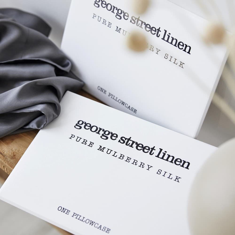 Mulberry Silk Pillowcase. From $NZD89.95. Available at George Street Linen