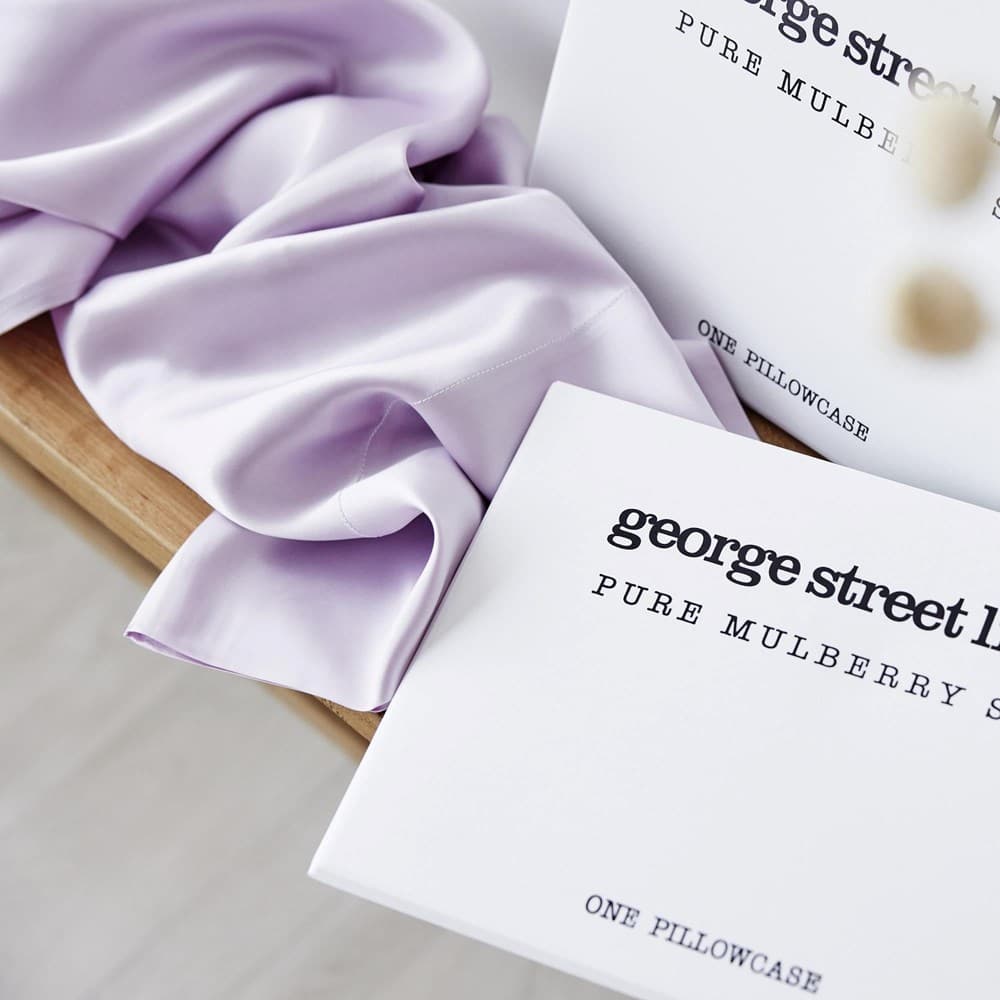 Mulberry Silk Pillowcase. From $USD89.95. Available at George Street Linen
