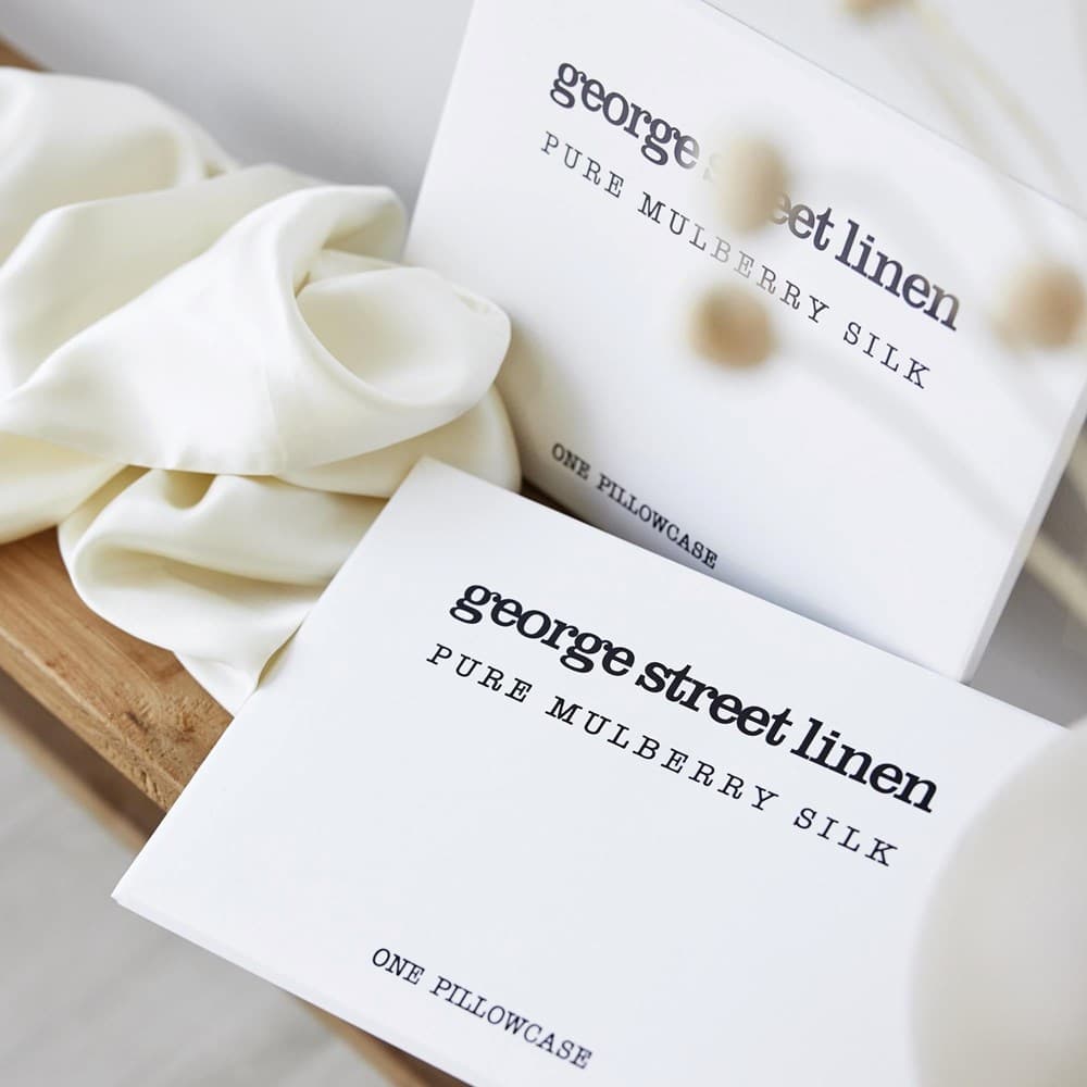 Mulberry Silk Pillowcase. From $USD89.95. Available at George Street Linen