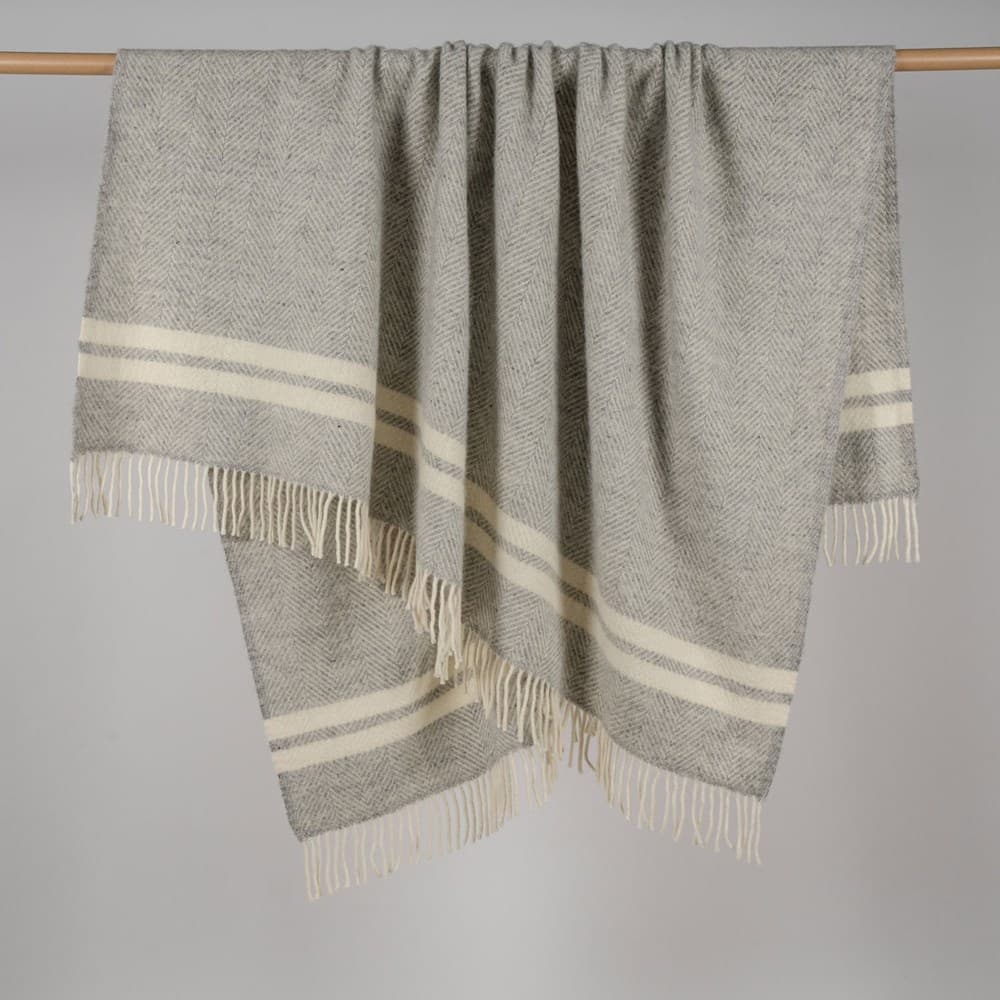 Fishbone NZ Wool Throw. From $USD299.00. Available at George Street Linen