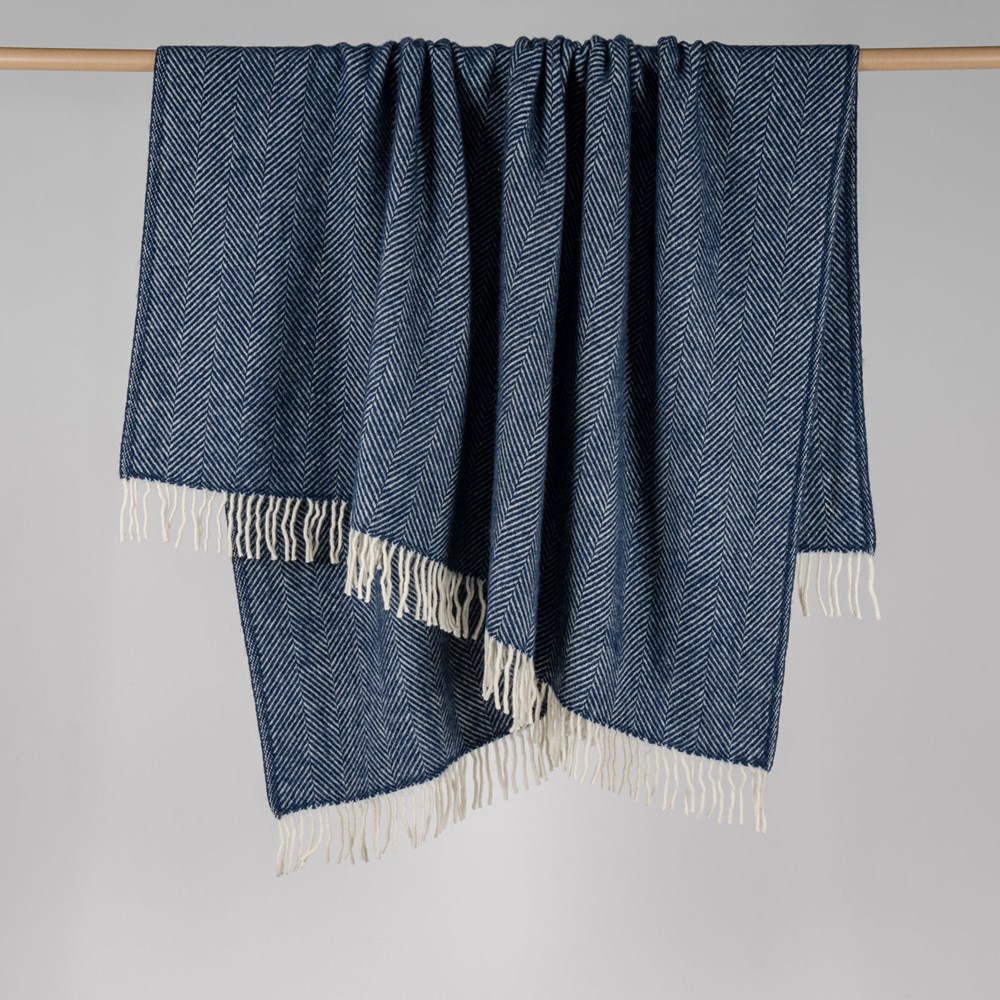 Fishbone NZ Wool Throw. From $USD299.00. Available at George Street Linen