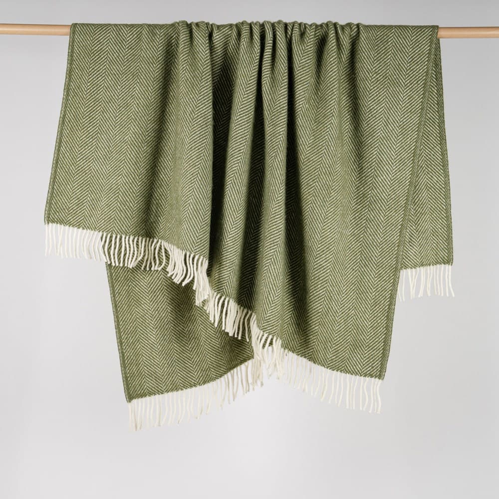Fishbone NZ Wool Throw. From $USD299.00. Available at George Street Linen