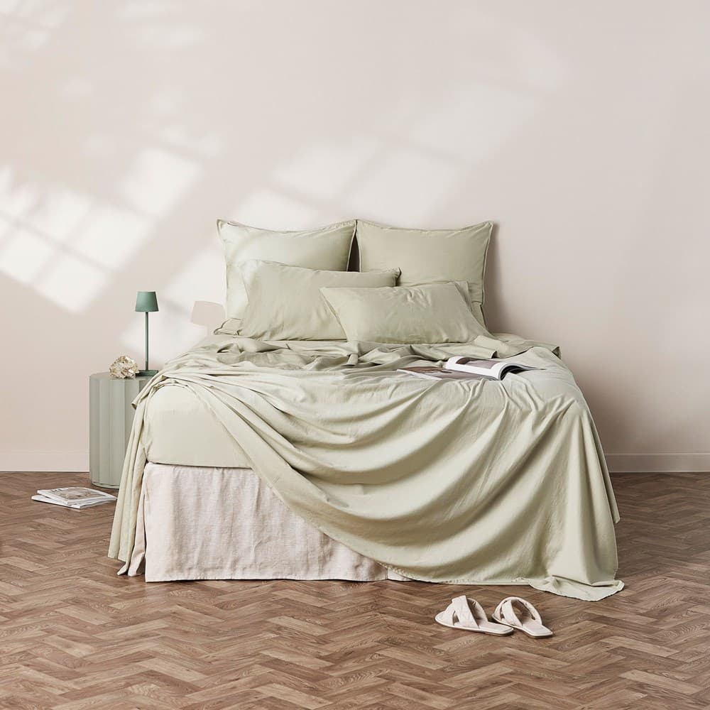 Soft Washed Cotton Sheet Set. From $USD199.95. Available at George Street Linen