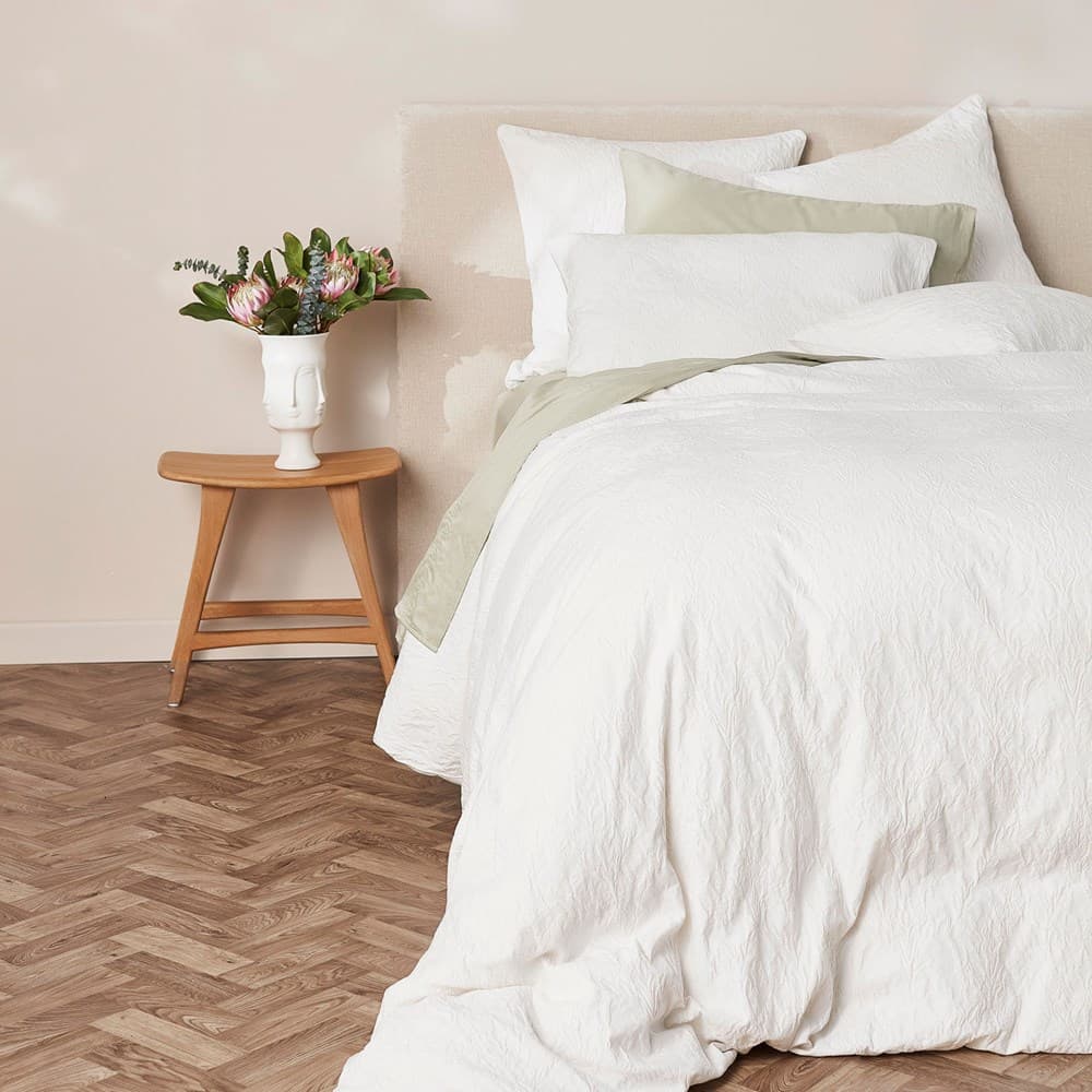 Isabella Cotton Damask Duvet Cover. From $USD189.95. Available at George Street Linen