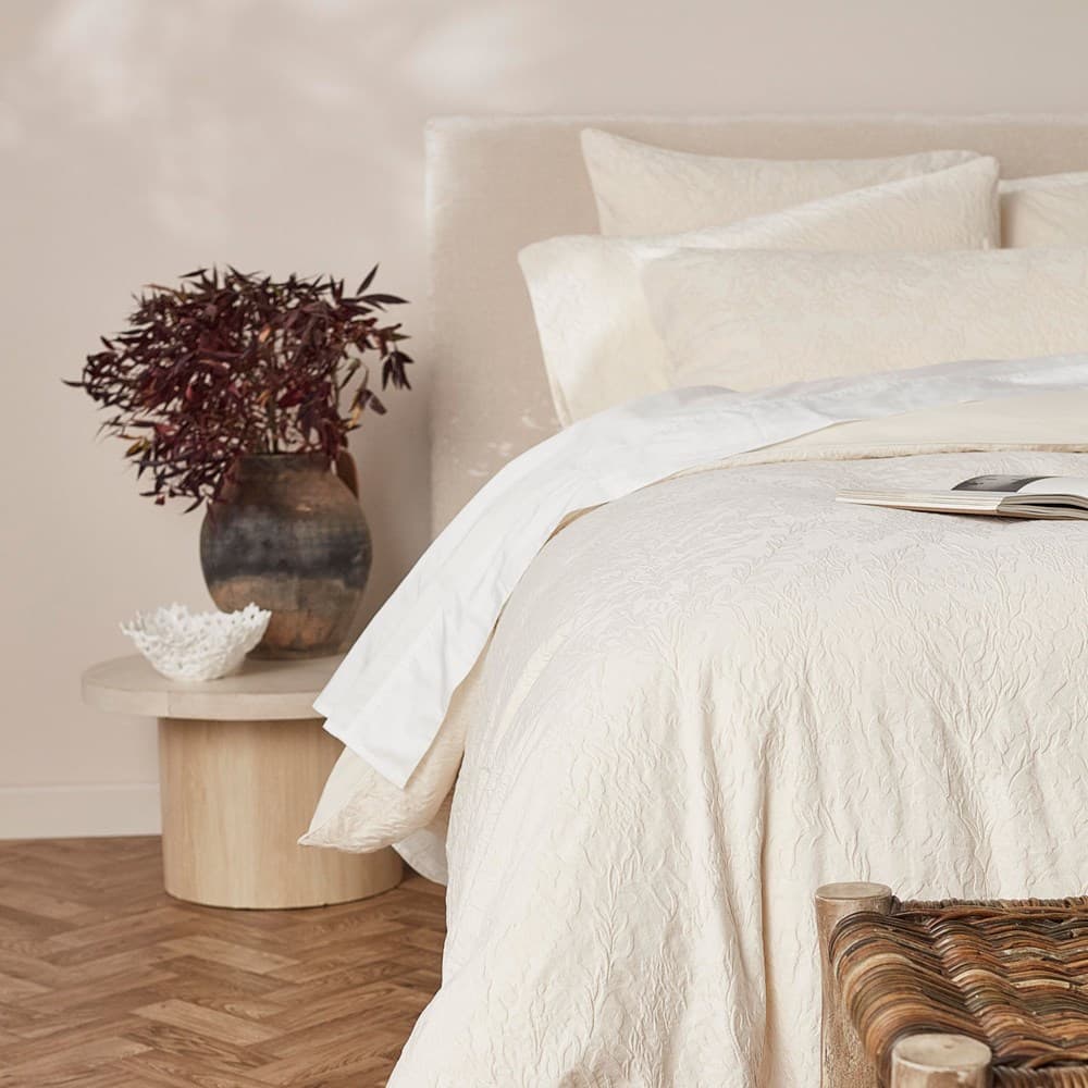 Isabella Cotton Damask Euro Pillowcase. From $USD59.95. Available at George Street Linen