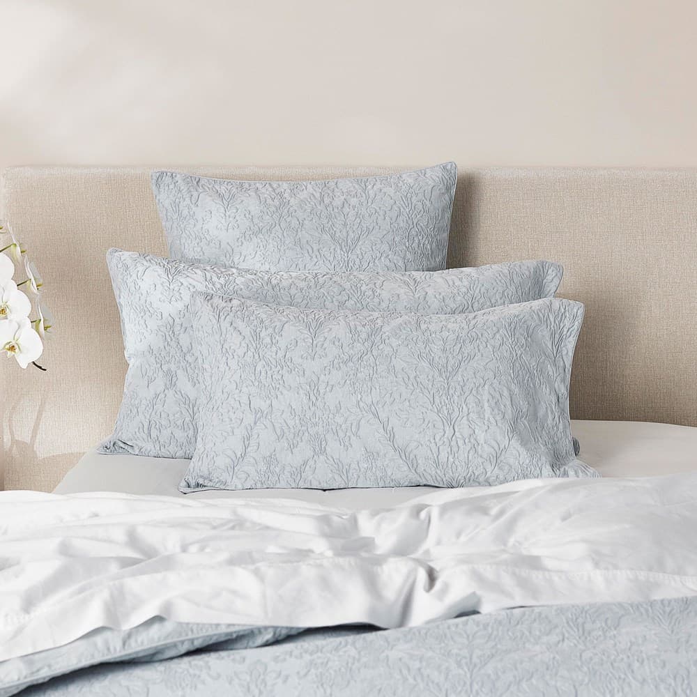 Isabella Cotton Damask Euro Pillowcase. From $USD59.95. Available at George Street Linen
