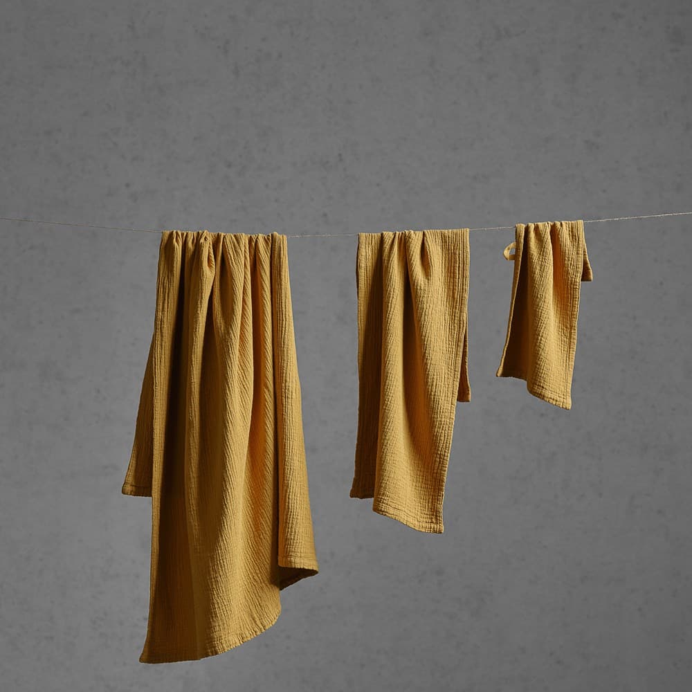 Portuguese Punto Cotton Gauze Bath Towel Pack. From $USD149.00. Available at George Street Linen