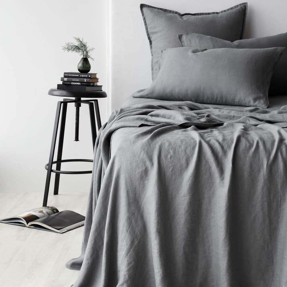Pure Linen Flat Sheet. From $USD219.00. Available at George Street Linen