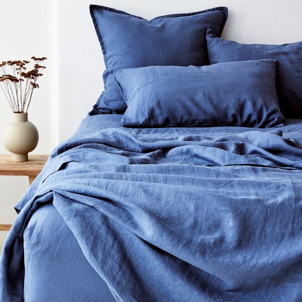Pure Linen Fitted Sheet. From $USD219.00. Available at George Street Linen