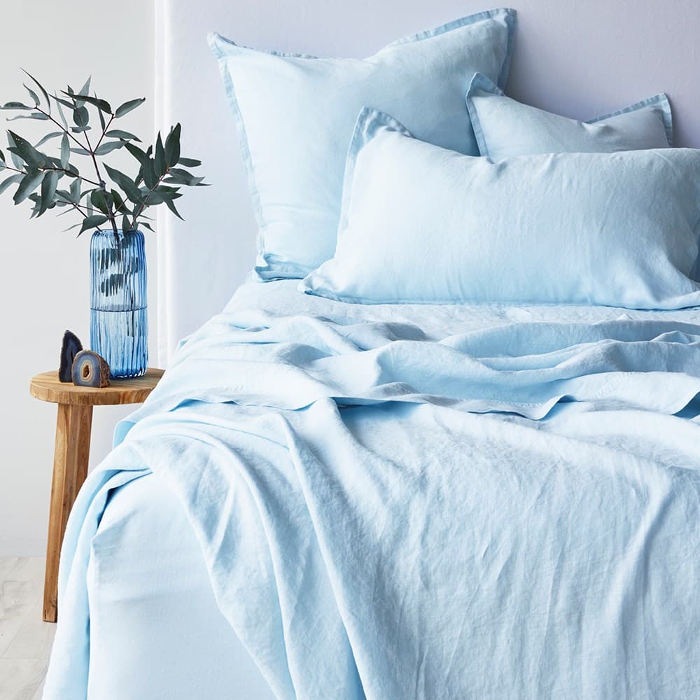 Pure Linen Fitted Sheet. From $153.30. Available at George Street Linen