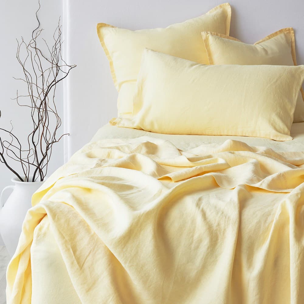 Pure Linen Fitted Sheet. From $USD219.00. Available at George Street Linen