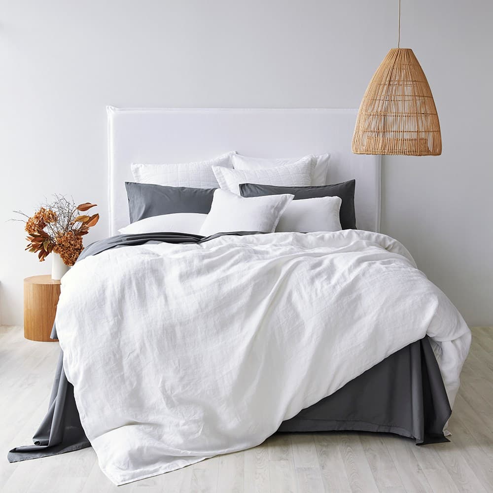 Pure Linen Duvet Cover Set. From $279.30. Available at George Street Linen