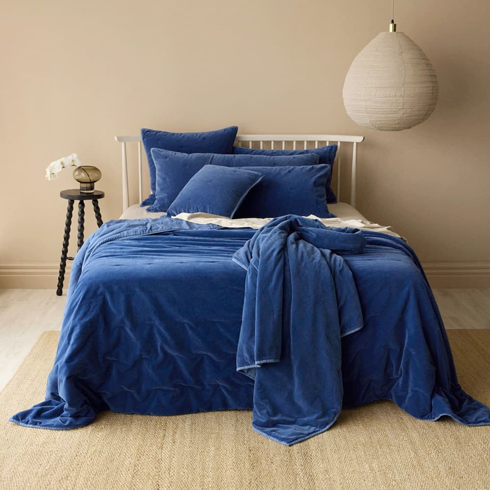 Venus Cotton Velvet Quilted Coverlet. From $USD359.00. Available at George Street Linen