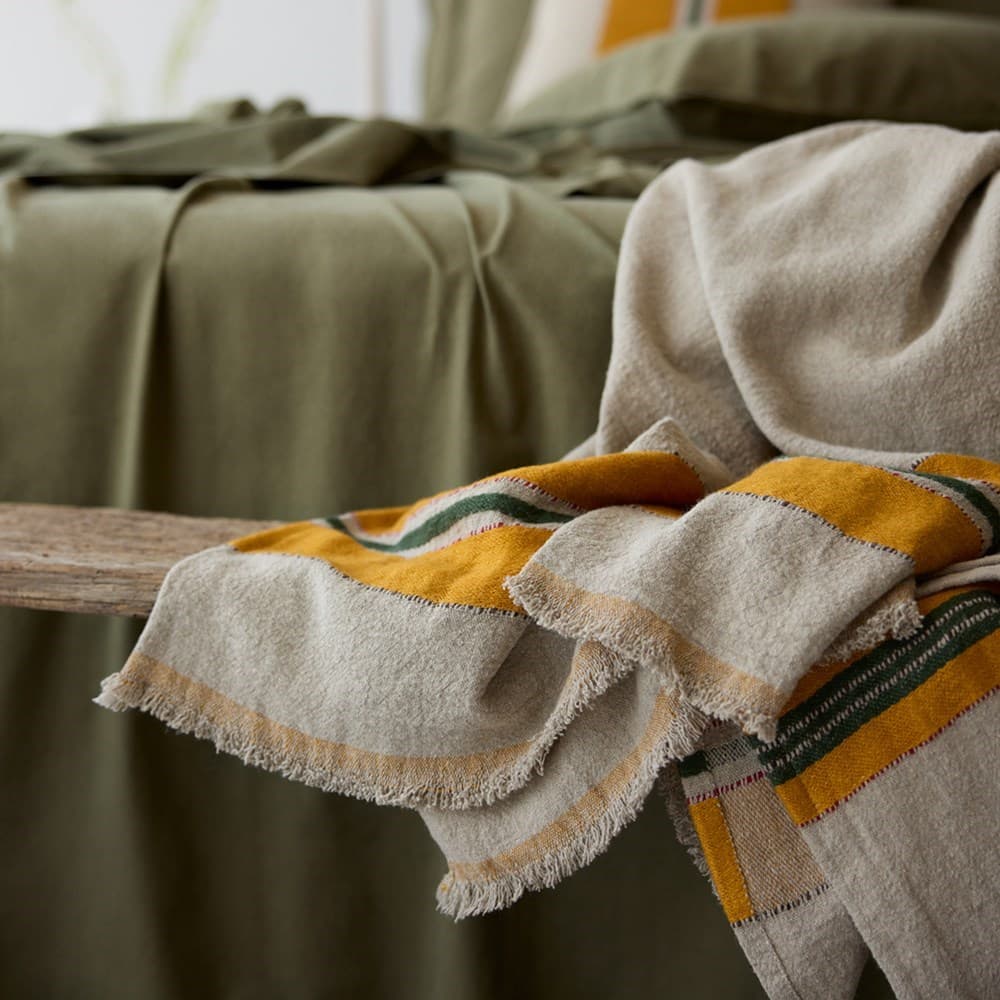 Bodrum Linen Throw. From $174.30. Available at George Street Linen