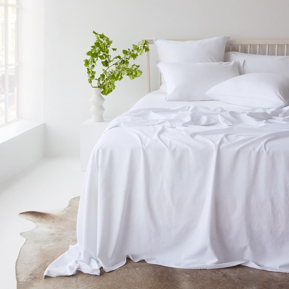 Vintage Look Cotton Flat Sheet. From $USD100.00. Available at George Street Linen