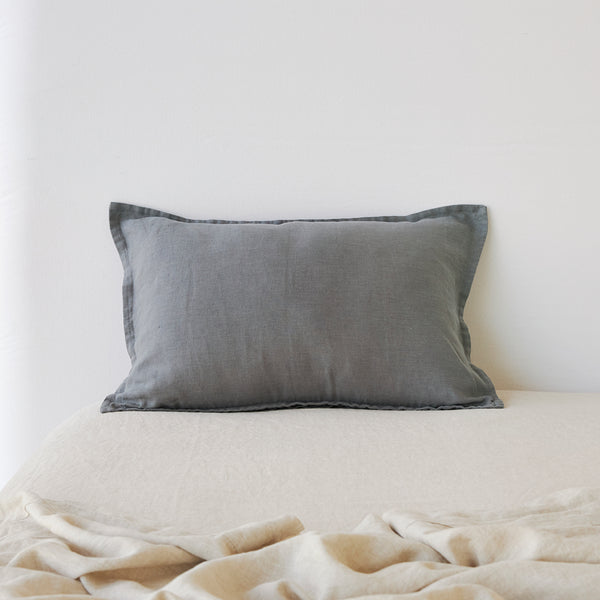 Pure Linen Cushion - Charcoal