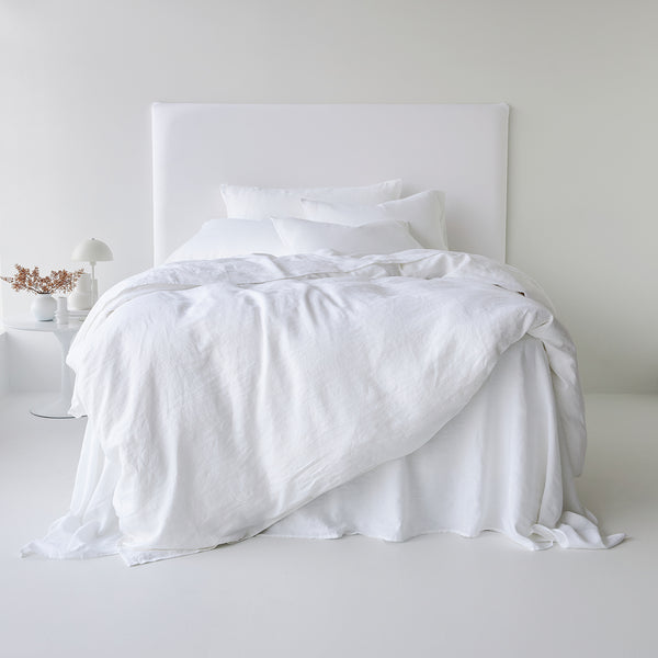 Pure Linen Duvet Cover Set - White