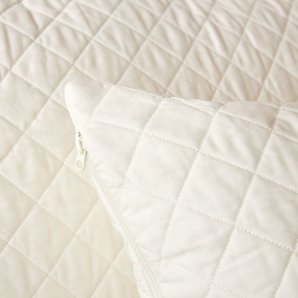 Cotton Quilted Euro Pillow Protector