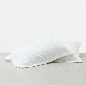 100% Linen Pillowcase - White (3671241392207)