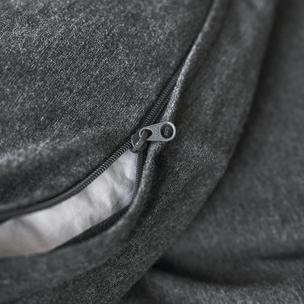 Cotton Jersey Onyx - zip detail