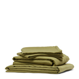Cambric Cotton Sheet Set - Moss (6604484804687)