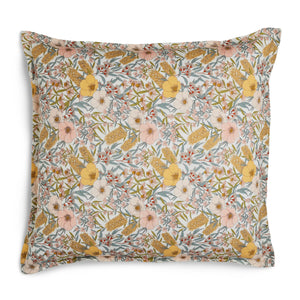 100% Linen Vintage Floral Printed Euro Pillowcase (6604484477007)