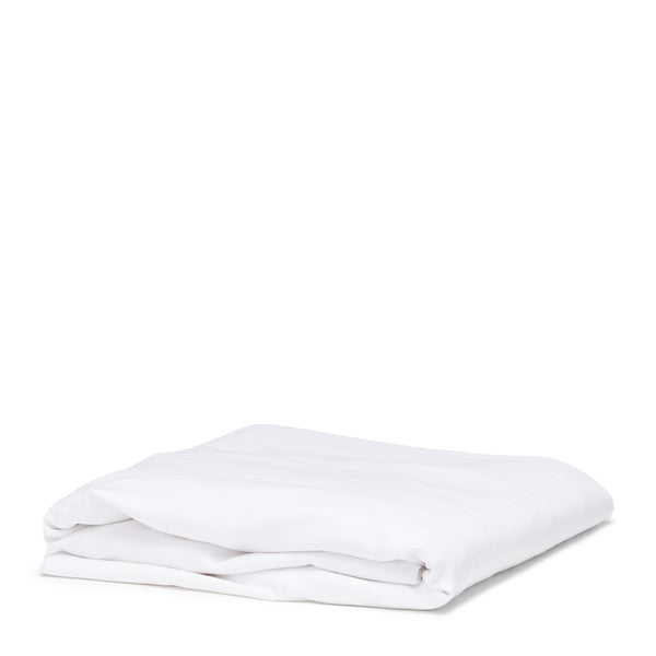 Bamboo Linen  Fitted Sheet - White (6638652325967)