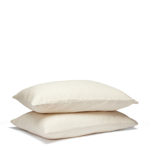 Bamboo Linen Standard Pillowcase Pair - Natural (6638652522575)